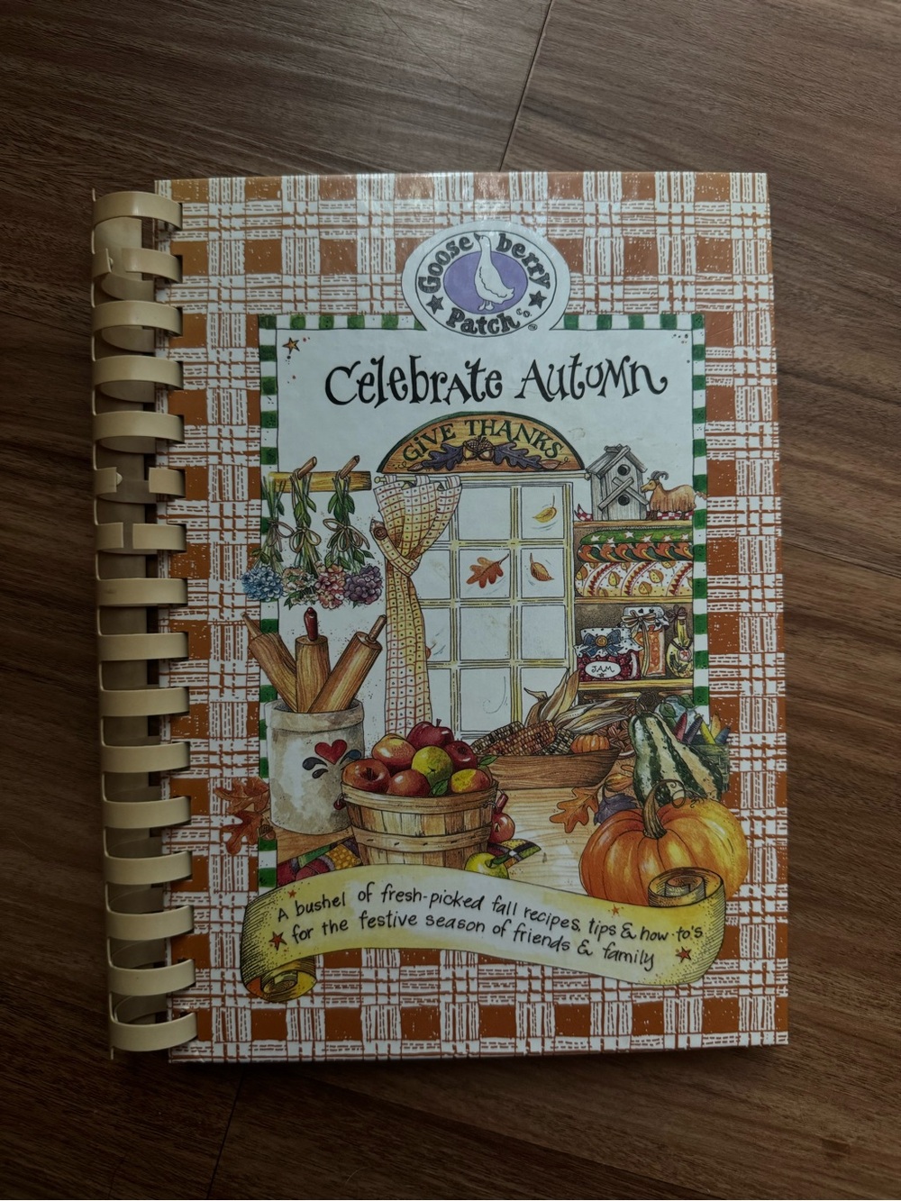 Gooseberry Patch Celebrate Autumn Cookbook - Orange Plaid Cover